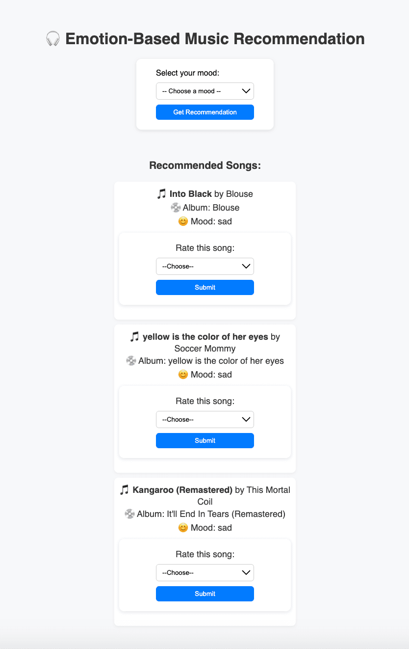 Mood-Based Music Recommender preview